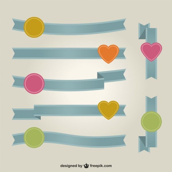 600x600 Ribbon Banner Vector Art Free Free Vectors
