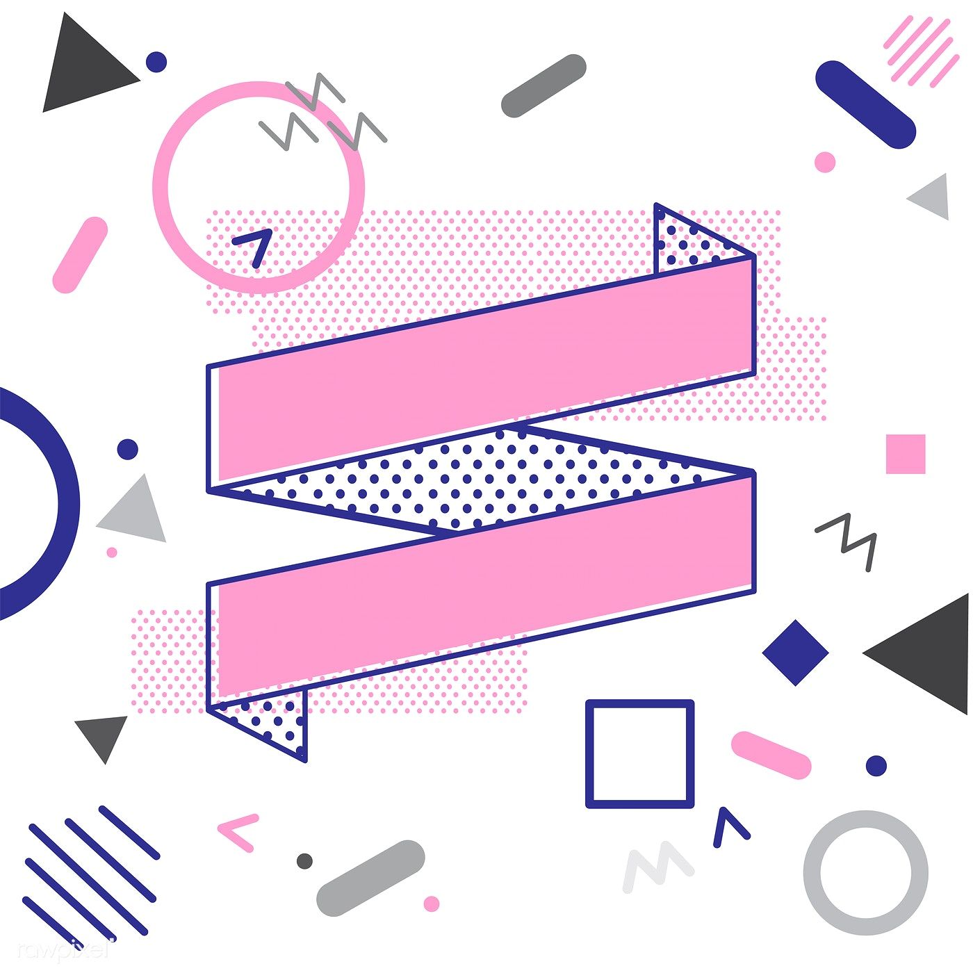 1400x1400 Ribbon Banner Vectors Design Free Image