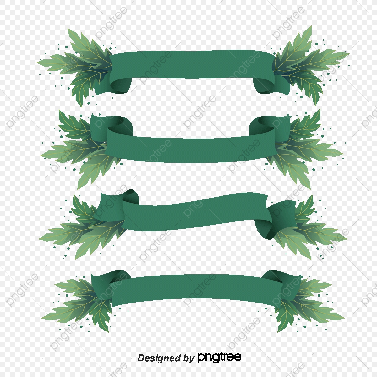 1200x1200 Retro Ribbon Banner Vector, Green Leaves, Wood, Brown Png