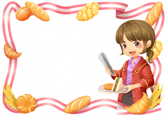 Office Girl And Bakery Ribbon Border Vector Premium Download 626x440 Office Girl And Bakery Ribbon Border Vector Premium Download