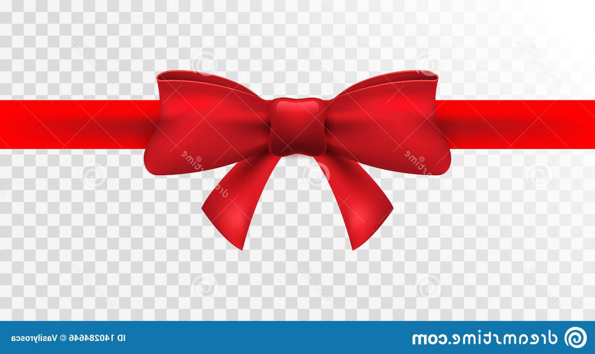 1920x1143 Red Ribbon Bow Vector Isolated Decoration Holiday Present Gift