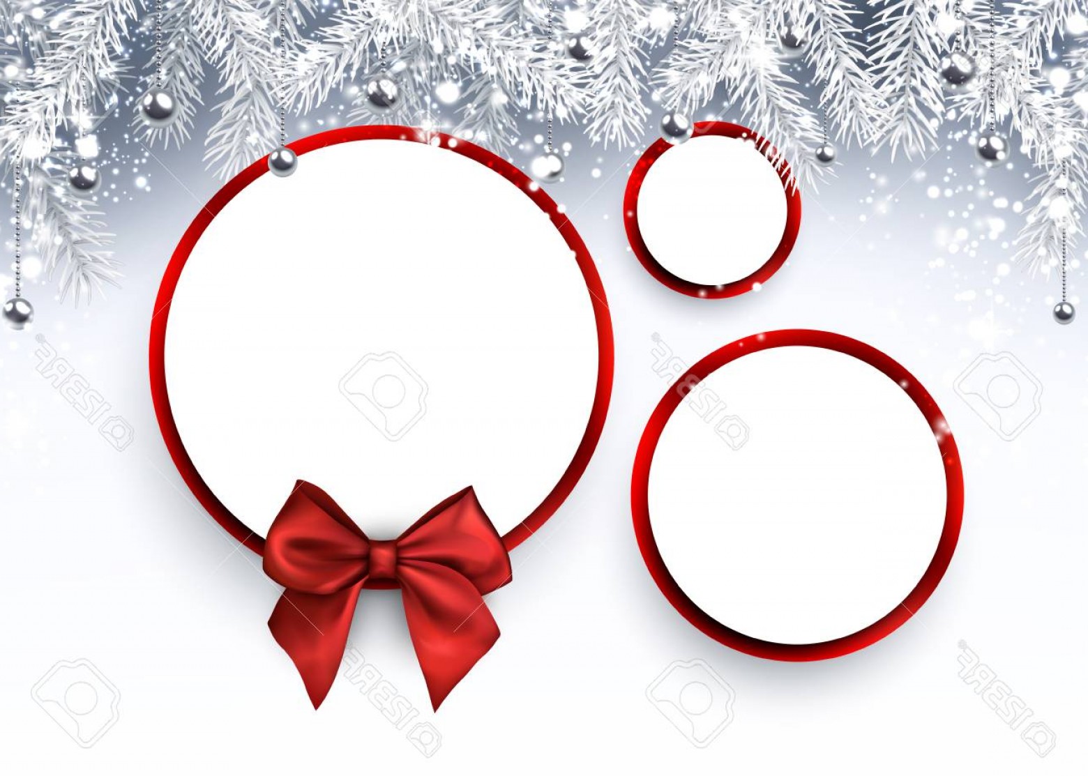 Photostock Vector Round Christmas Background With Silver Fir 1560x1113 Photostock Vector Round Christmas Background With Silver Fir