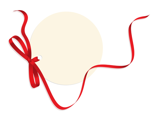 Circle Card With Red Ribbon Vector Free Download 500x375 Circle Card With Red Ribbon Vector Free Download