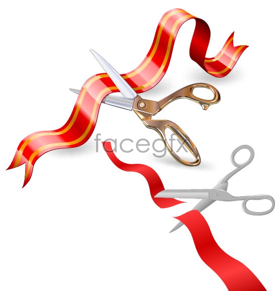 557x579 Ribbon Cutting Vector Material Over Millions Vectors, Stock