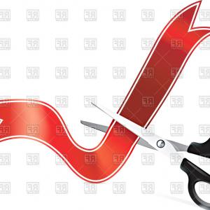 300x300 Scissors Cutting Red Ribbon Vector Clipart Newwaysys