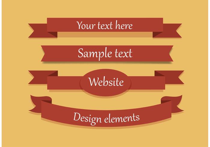 700x490 Free Vector Ribbon Set