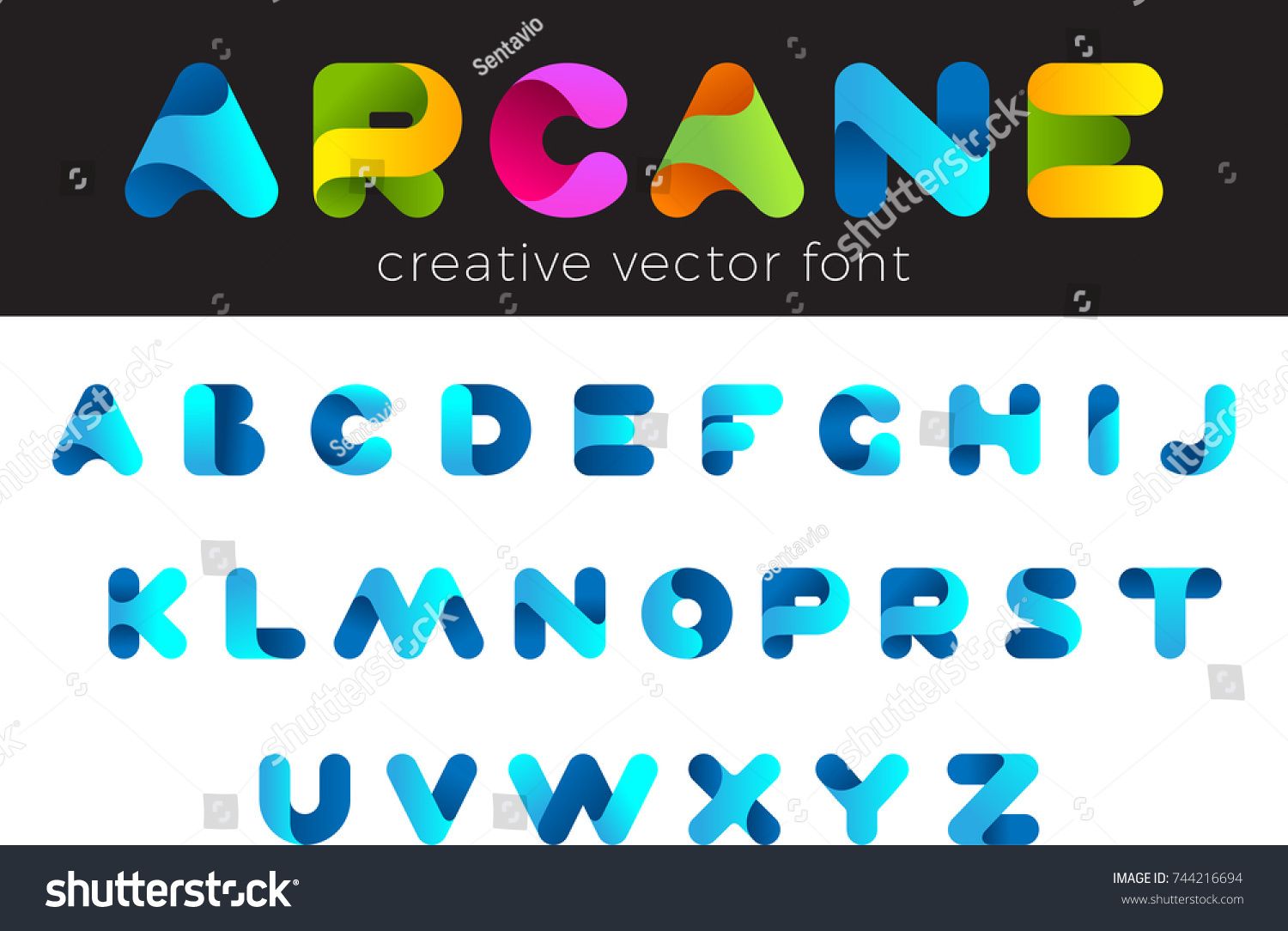 1500x1084 Creative Design Vector Font Of Twisted Ribbon For Title, Header