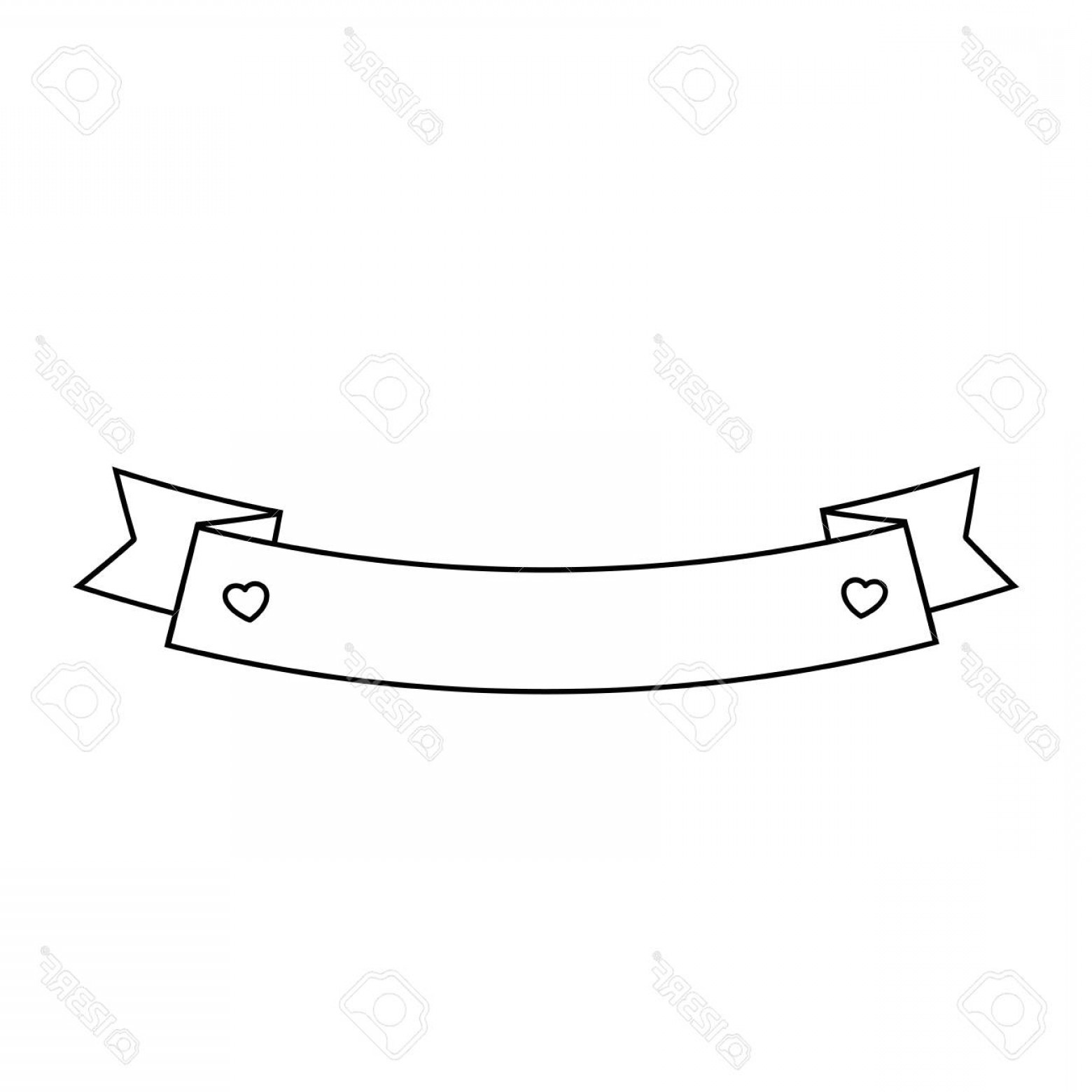 1560x1560 Photostock Vector Decorative Ribbon Icon Over White Background