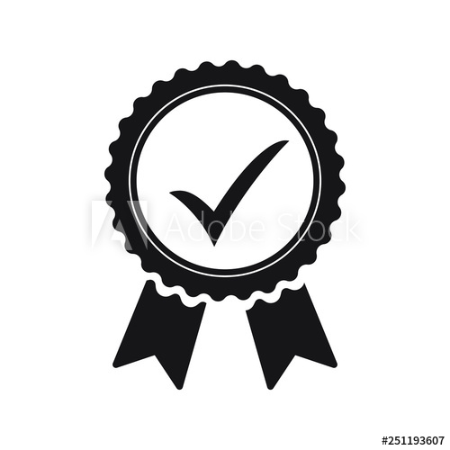 500x500 Quality Check Ribbon Icon Vector Product Certified Or Best Choice