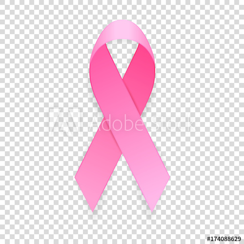 500x500 Realistic Pink Ribbon Icon Closeup Isolated On Transparent