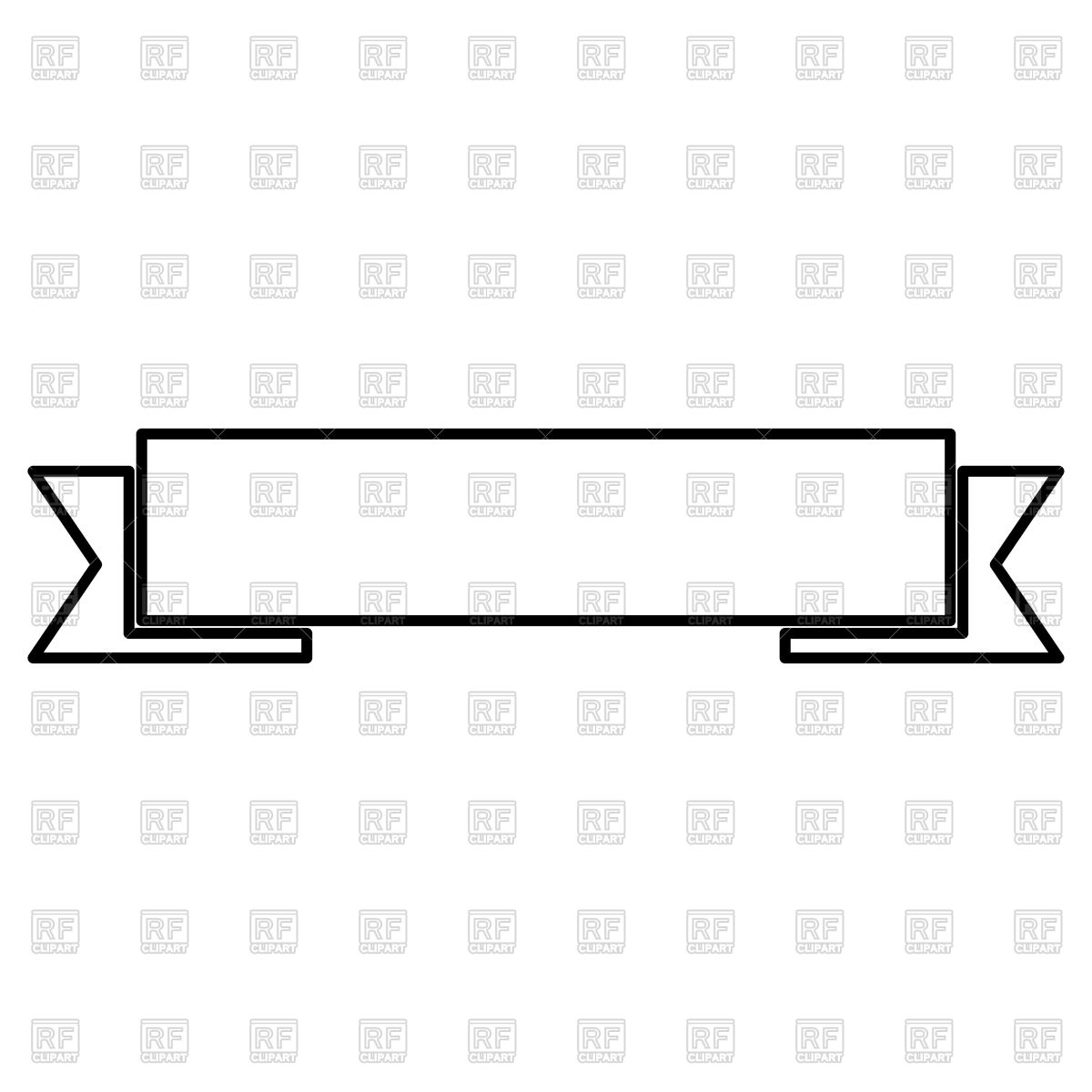 1200x1200 Ribbon Outline Icon Vector Image Of Silhouettes, Outlines