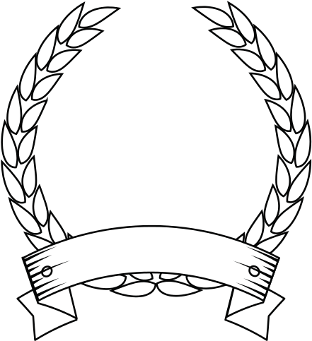 441x483 Wreath Of Leaves And Ribbon Icon