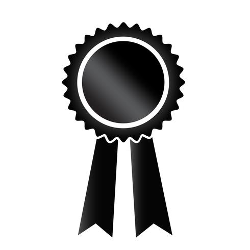 490x490 Black Ribbon Icon Vector Illustration