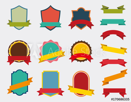 Set Of Vector Badge With Ribbon, Retro Labels And Ribbons Color 500x390 Set Of Vector Badge With Ribbon, Retro Labels And Ribbons Color