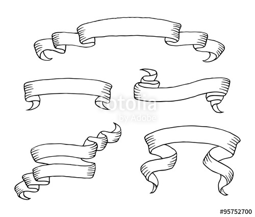 Ribbon Scroll Vector at Vectorified.com | Collection of Ribbon Scroll ...