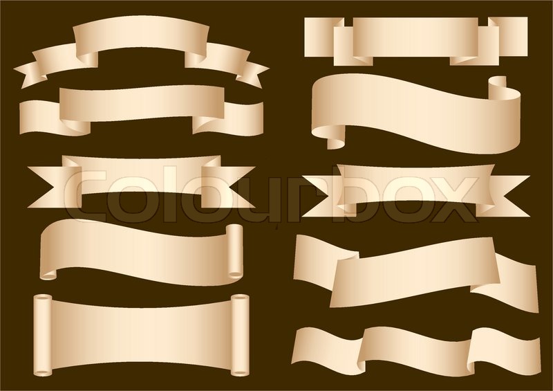 800x565 Banner Ribbon Scroll Vector Stock Vector Colourbox