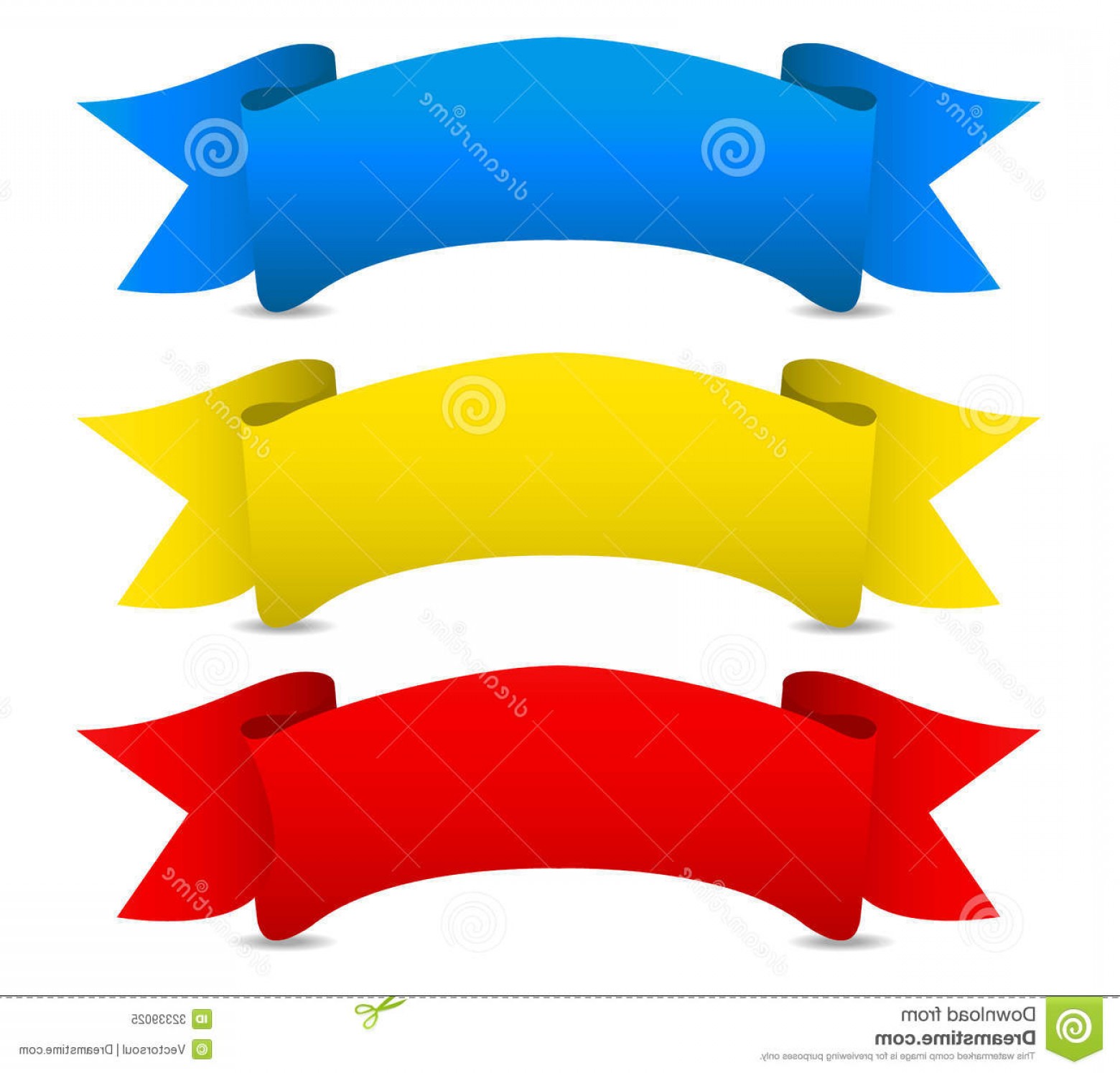 1560x1494 Blue Yellow Red Vector Ribbons Scroll Banners Illustration Soidergi