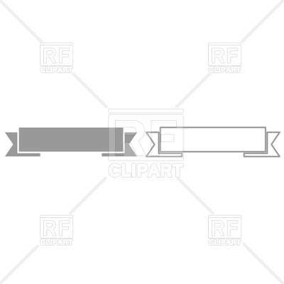 Ribbon Silhouette And Outline Vector Image Of Objects 400x400 Ribbon Silhouette And Outline Vector Image Of Objects