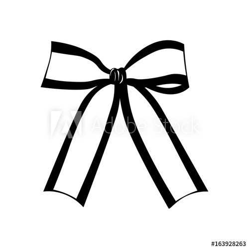 Bow Black And White Silhouette Vector Illustration Isolated 500x500 Bow Black And White Silhouette Vector Illustration Isolated