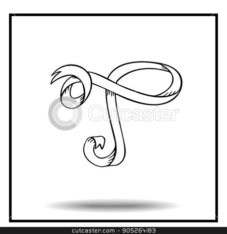 Ribbon Sketch Alphabet Stock Vector 450x464 Ribbon Sketch Alphabet Stock Vector