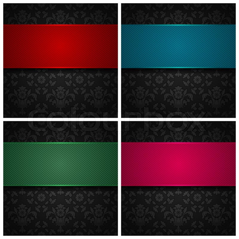 800x800 Set Ornament Template Fabric Texture, Stock Vector Colourbox