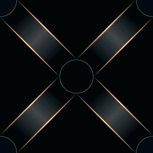 512x512 Black And Gold Ribbon Texture White Rose Corsage With Vector