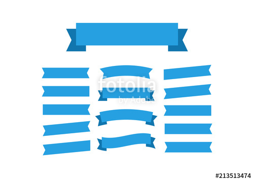 500x357 Flat Vector Ribbons Banners Flat Banner Ribbon Vector Set Stock