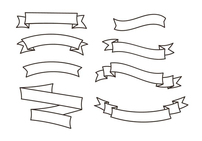 700x490 Ribbon Vectors Set