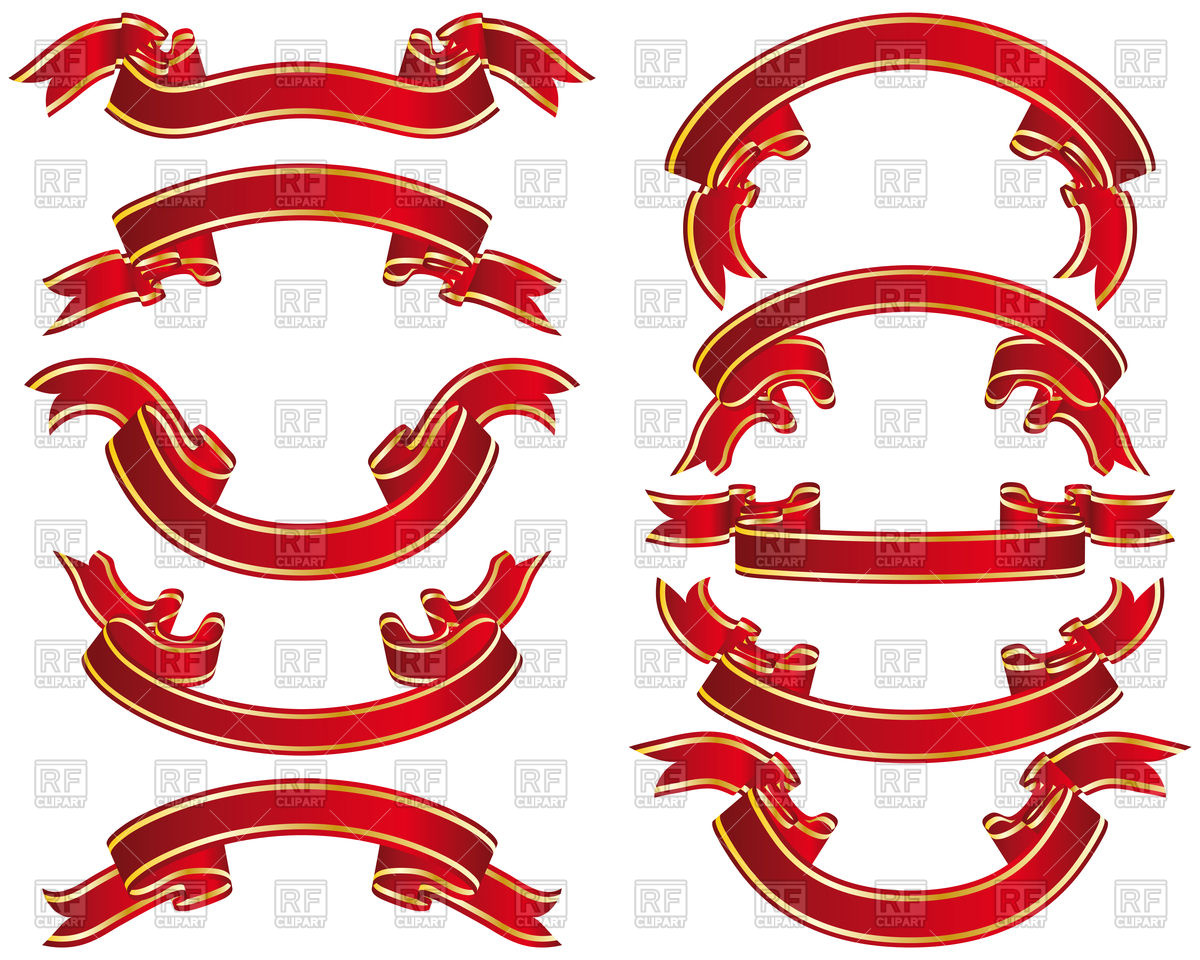 1200x960 Set Of Red Banner Ribbons Vector Image Of Design Elements Angelp