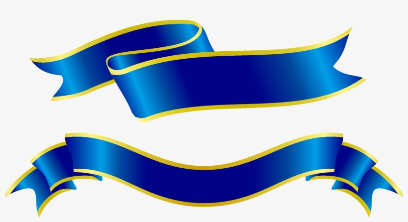820x446 Blue Ribbon Vector