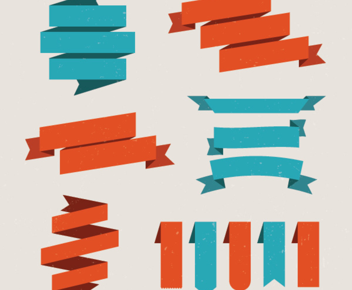 1136x936 Set Of Vector Ribbons Vector Art Graphics