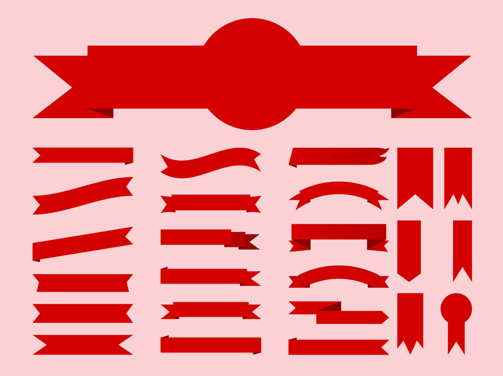 1024x765 Vector Ribbons Set Vector Art Graphics