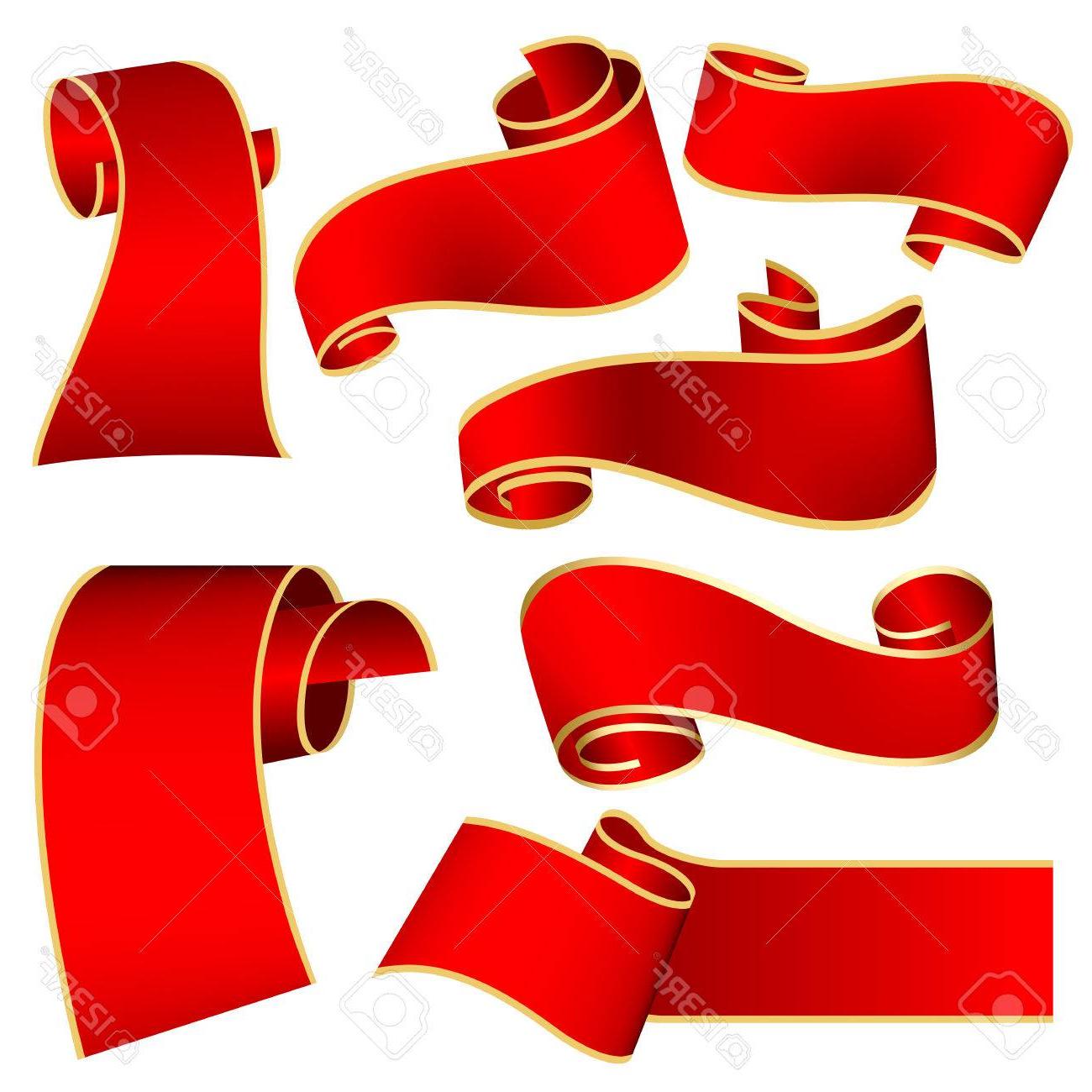 1300x1300 Best Red Swirl Ribbon Clip Art Image Free Vector Art, Images