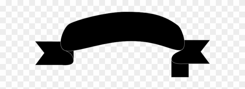 840x306 Black Ribbon Vector Png