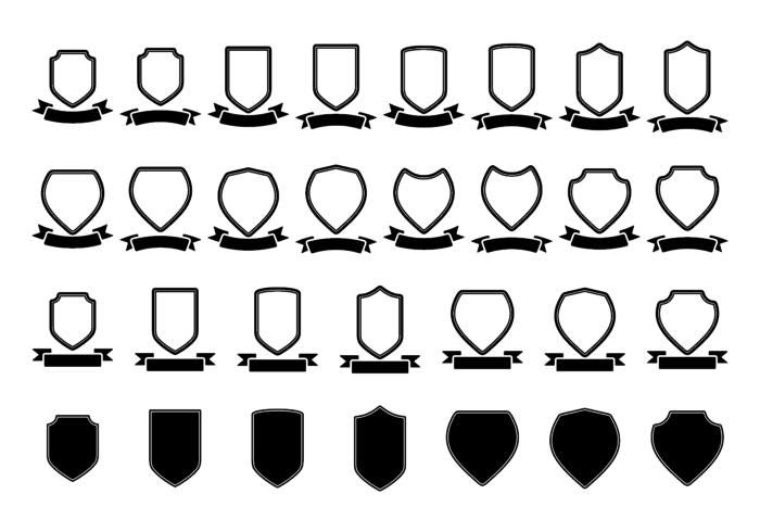 700x490 Blason Shield Ribbon Vector Template