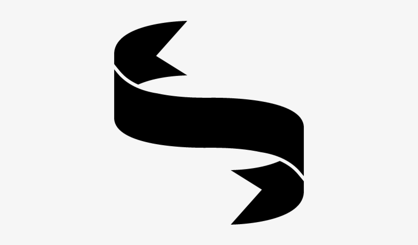 820x481 Swirling Ribbon Silhouette Vector