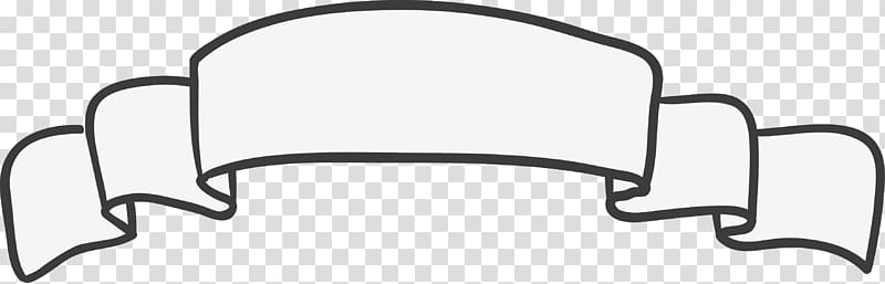 800x257 White Ribbon Illustration, Black And White Ribbon Hand Painted