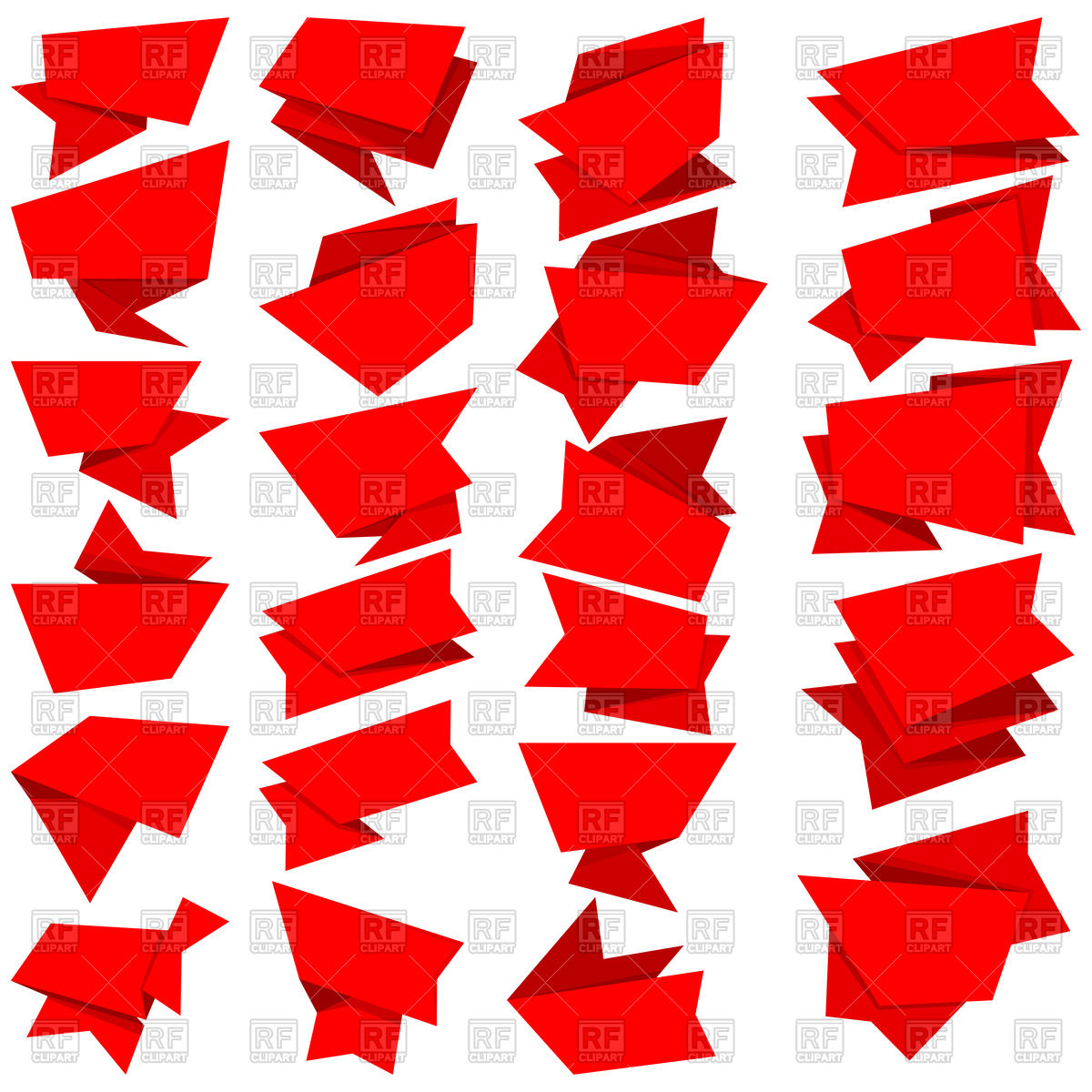1200x1200 Collection Of Red Ribbons Vector Image Of Design Elements