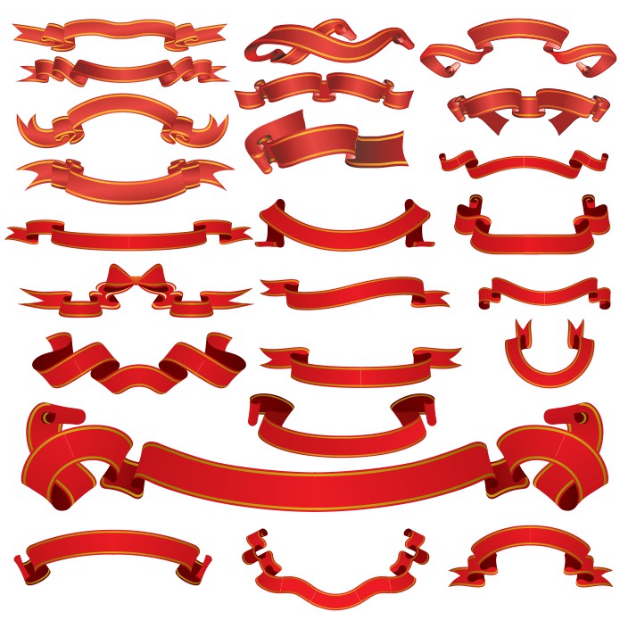 695x695 Red Ribbon Vector Clip Art Download Free Cdr, From Google Drive