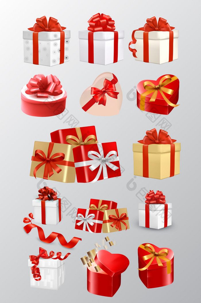 700x1053 Exquisite Bow Gift Box Gift Ribbon Vector Material Free Download