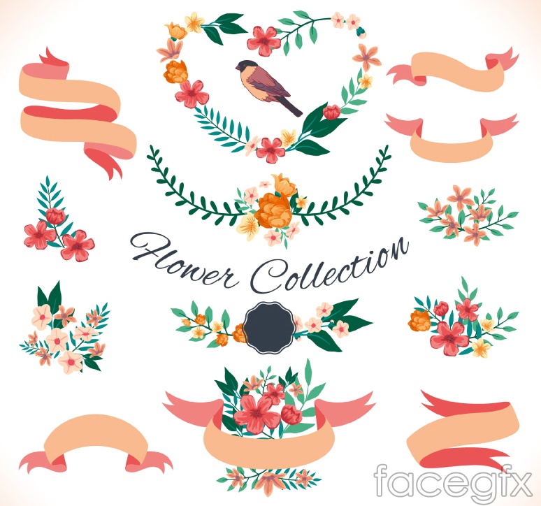 774x724 Flower And Ribbon Vector Over Millions Vectors, Stock Photos