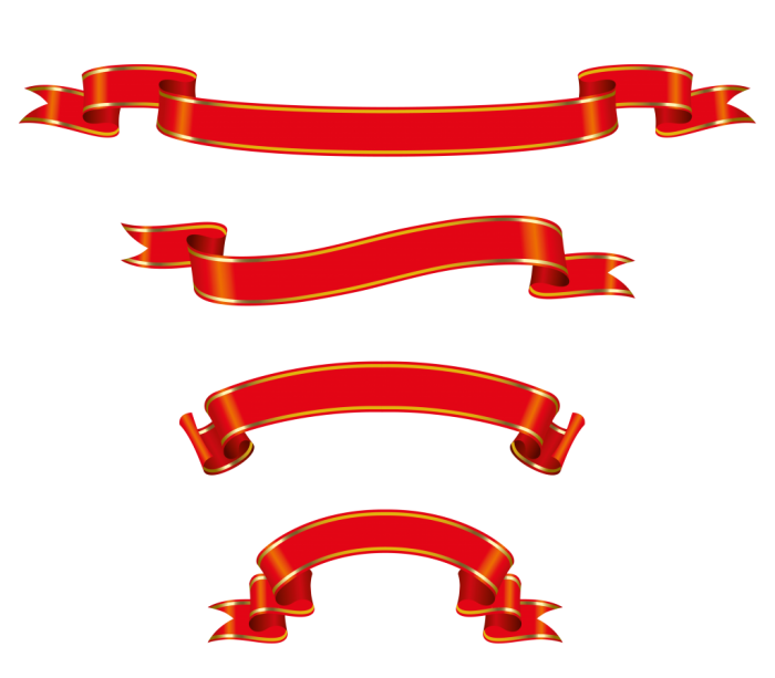 700x613 Red Ribbons Vectors Free Download Vector, Clipart