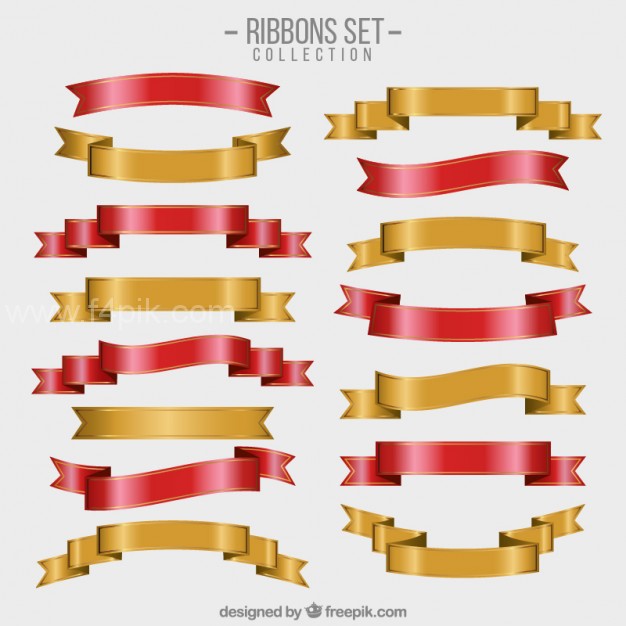 626x626 Vector Ribbons Set Collection Free Download