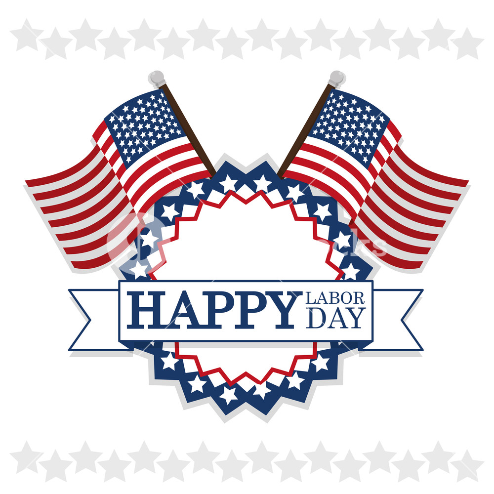 1000x1000 Labor Day Usa Award Ribbon Vector Illustration Graphic Design