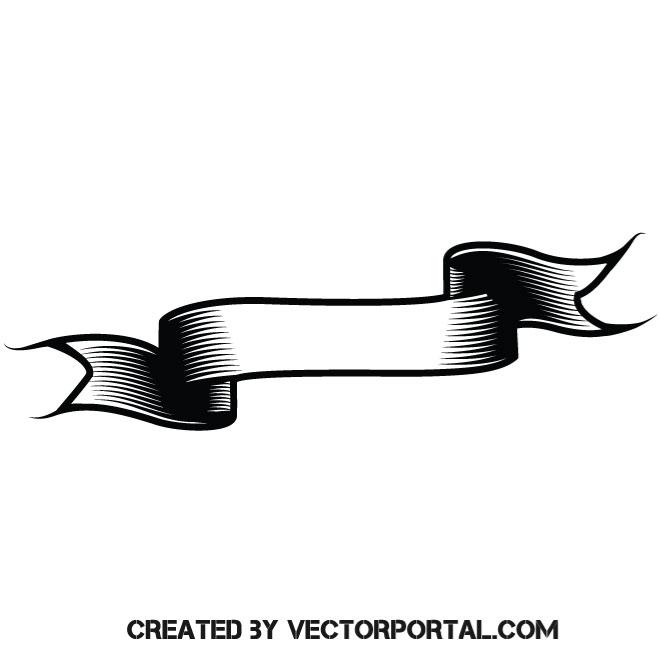 660x660 Black Ribbon Vector Image