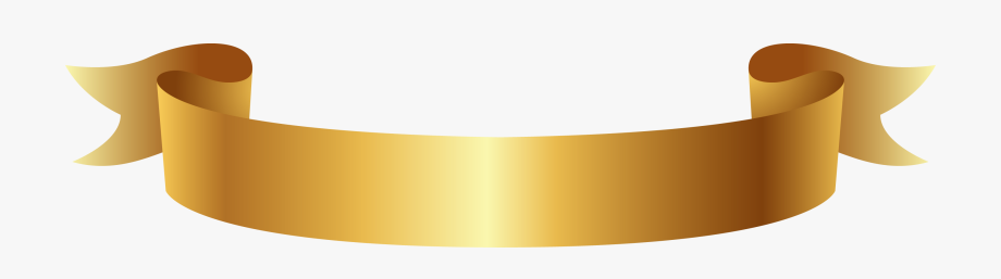 920x257 Golden Ribbon Banner Png Clipart