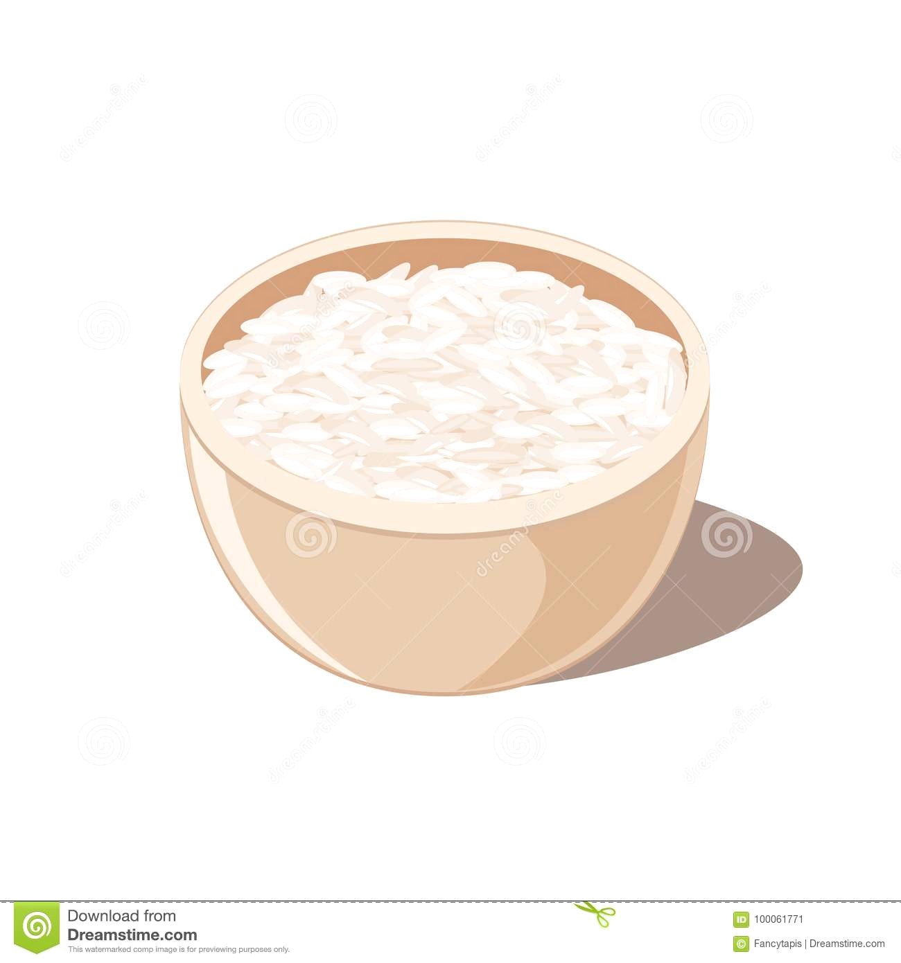 1300x1390 Rice Bowl Icon White Background Vector Illustration Flat Design