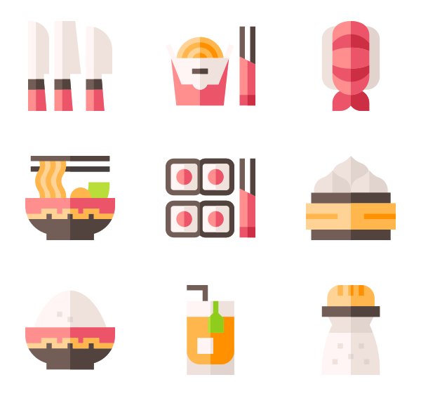 600x564 Rice Bowl Icons