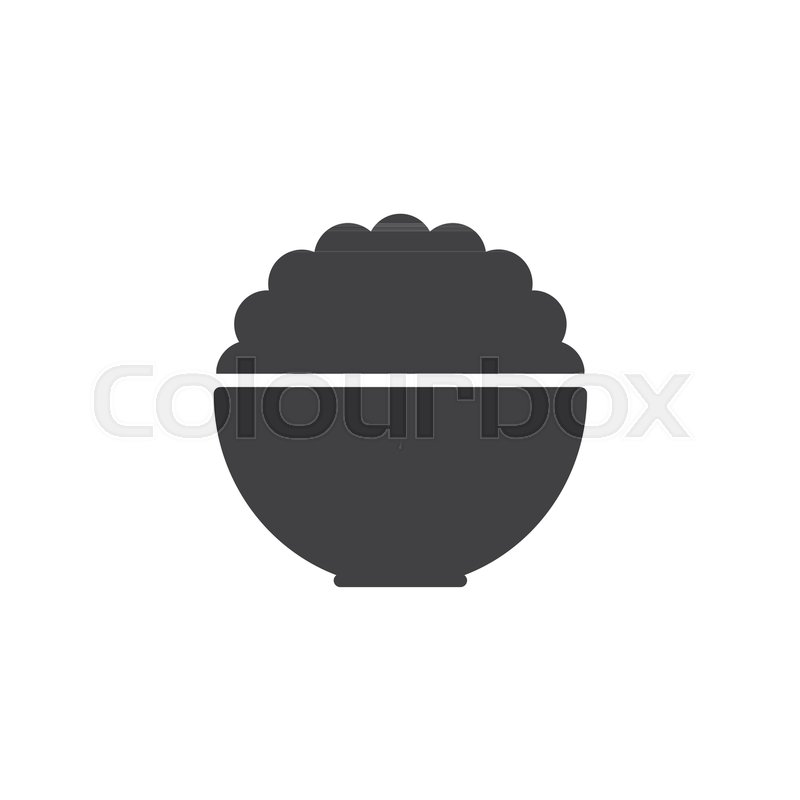 800x800 Rice Bowl Vector Icon Filled Flat Stock Vector Colourbox