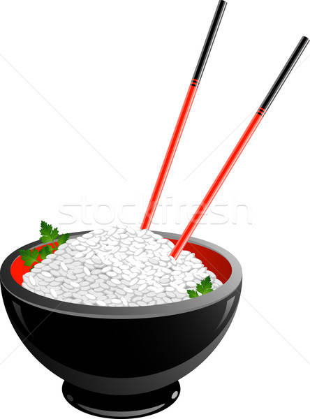 444x600 Rice Bowl Vector Illustration Marina Lvova